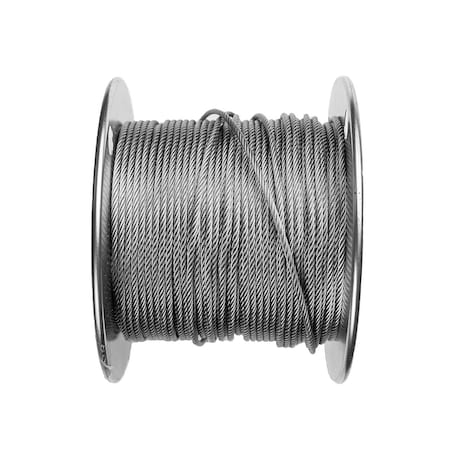 Laureola Industries 1/8" 7x19 Stainless Steel Aircraft Wire Rope 304 Grade, 700 ft ZAG18-SS304-719-700